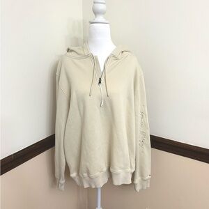 Tommy Hilfiger cream 1/2 zip hoodie